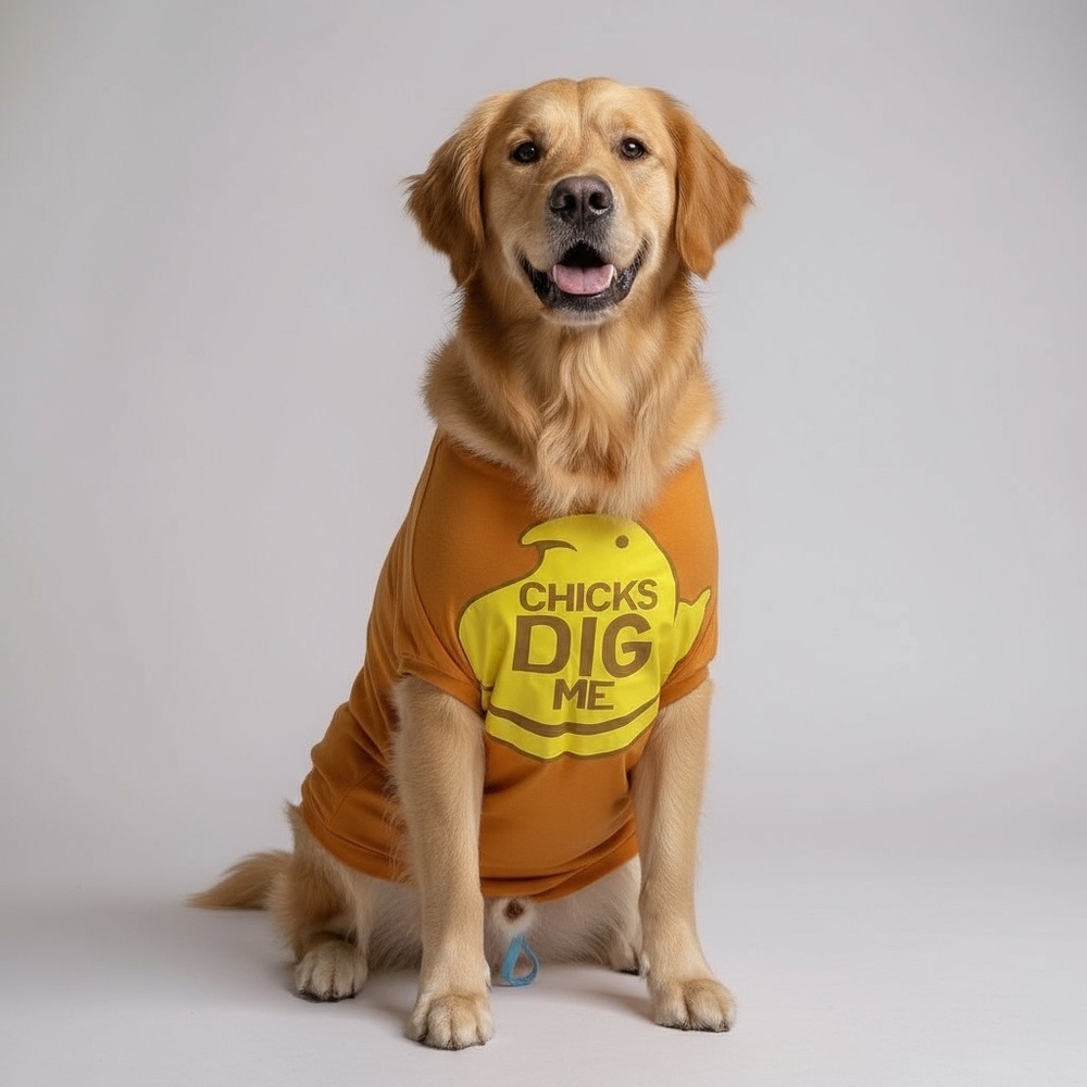 Chicks Dig Me Orange Dog T-Shirt
